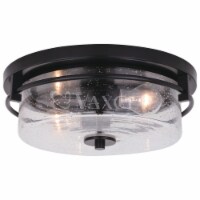 Vaxcel International C0253 15 in. Addison 2 Light Flush Mount, Matte Black