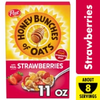 Post Honey Bunches of Oats with Strawberries Breakfast Cereal Perspective: Main