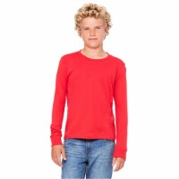 Bella 3501Y Youth Jersey Long Sleeve Tee - Red- YS
