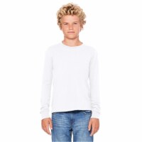 Bella 3501Y Youth Jersey Long Sleeve Tee - White- YL