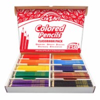 Cra-Z-Art Colored Pencils, 10 Assorted Lead/Barrel Colors, 250/Set 740011