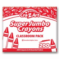 Cra-Z-Art Super Jumbo Crayons Classroom Pack Assorted Colors 200/Pack (CZA740131)