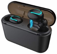 AD Q32 Hi-Fi Bluetooth 5.0 Ear-Buds w/ Noise Cancel, easy pairing & Long Battery -CHARGE CASE