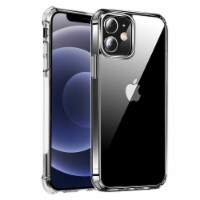 Crystal Clear Case- iPhone 12, Shock Absorbing Bumper, Shockproof, Screen & Camera Protection