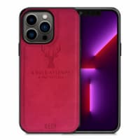 Alpha Digital Luxury Soft Texture Deer Patterned TPU Cloth Protective Case for iPhone13 Pro,