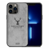 Alpha Digital Luxury Soft Texture Deer Patterned TPU Cloth Protective Case for iPhone13 Pro M