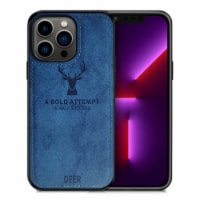 Alpha Digital Luxury Soft Texture Deer Patterned TPU Cloth Protective Case for iPhone13 Pro,