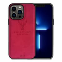 Alpha Digital Luxury Soft Texture Deer Patterned TPU Cloth Protective Case for iPhone13 Pro M