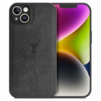 Alpha Digital Luxury Soft Texture Deer Patterned Cloth Protective Case - iPhone14 / 14Plus