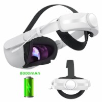 Meta Quest 2 Head Strap Replacement with 8000mAh Battery, 7 Hr Playtime, Fast Charging