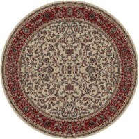Concord Global 20220 5 ft. 3 in. Persian Classics Kashan - Round, Ivory