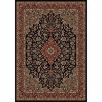 Concord Global 20834 3 ft. 11 in. x 5 ft. 7 in. Persian Classics Medallion Kashan - Black