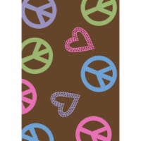 Concord Global 22884 3 ft. 4 in. x 5 ft. Alisa Peace & Polka Hearts - Brown