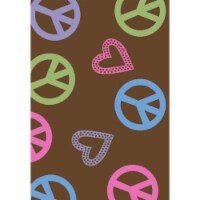 Concord Global 22885 5 x 7 ft. Alisa Peace & Polka Hearts - Brown