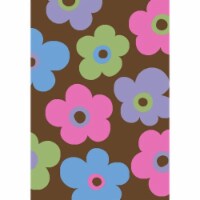 Concord Global 23583 2 ft. 7 in. x 4 ft. 1 in. Alisa Ditsy Flowers - Brown