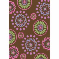 Concord Global 24483 2 ft. 7 in. x 4 ft. 1 in. Alisa Flower Kaleidoscope - Brown