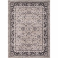 Concord Global 28226 6 ft. 7 in. x 9 ft. 3 in. Kashan Mahal - Ivory