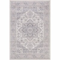 Concord Global 45425 5 ft. 3 in. x 7 ft. 7 in. Lara Heriz - Ivory, Grey