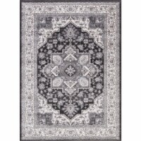 Concord Global 45437 7 ft. 10 in. x 10 ft. 6 in. Lara Heriz - Anthracite