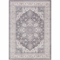 Concord Global 45467 7 ft. 10 in. x 10 ft. 6 in. Lara Heriz - Grey