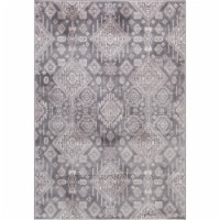 Concord Global 46266 6 ft. 7 in. x 9 ft. 3 in. Lara Santa Fe - Gray
