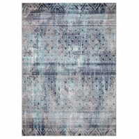 Concard Global Trading 72046 7 x 9 ft. Piazza Geometric Area Rug, Blue