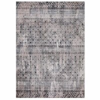 Concard Global Trading 72067 8 x 11 ft. Piazza Geometric Area Rug, Gray