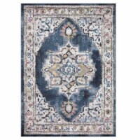 Concard Global Trading 72647 8 x 11 ft. Barclay Medallion Area Rug, Navy