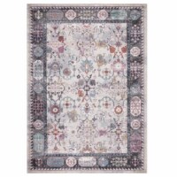 Concard Global Trading 73367 8 x 11 ft. Angora Border Area Rug, Gray