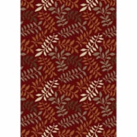 Concord Global 97805 5 ft. 3 in. x 7 ft. 3 in. Chester Leafs - Red