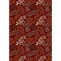Concord Global 97807 7 ft. 10 in. x 10 ft. 6 Chester Leafs - Red