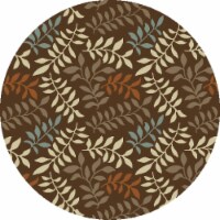 Concord Global 97880 5 ft. 3 in. Chester Leafs - Round, Brown