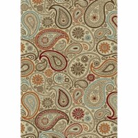 Concord Global 98926 6 ft. 7 in. x 9 ft. 3 in. Chester Paisley - Ivory