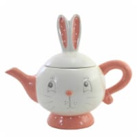 Tabletop Dottie Tea Pot Dolomite Easter Rabbit Bunny A5070