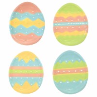Tabletop Dottie Egg Plate Dolomite Easter Decorated St/4 A5073