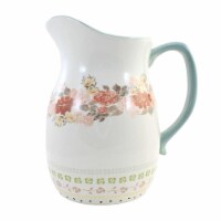 Tabletop Cottage Floral Pitcher Dolomite Roses Flowers A7128