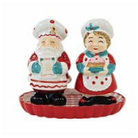 Transpac North Pole Salt And Pepper Shakers 4.00in, Christmas Mr. Mrs. Claus Perspective: Main