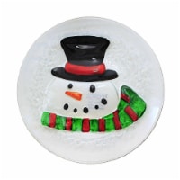 Tabletop Snowman Glass Plate Glass Christmas Carrot Nose Tc01320