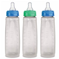 First Essentials by Nuk Clear View Bottle, 9Oz, 3Pk, Medium Flow White 9Oz Perspective: Main