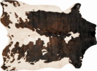 Loloi Montana Faux Hide Area Rug - Brown/White Perspective: Main