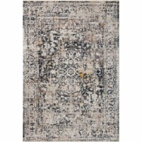 Lei-03 Charcoal, Taupe 2'-7  X 7'-8  Size Rug