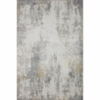 Loloi Rugs DRIFDRI-02IVGN2339 2 ft.-3 in. x 3 ft.-9 in. Drift Abstract Area Rug, Ivory & Gran