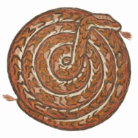 Sel-01 Tangerine, Spice 5'-0  X 5'-0  Round Size Rug
