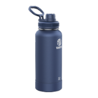Takeya® Actives Insulated Stainless Steel Water Bottle with Spout Lid - Midnight Perspective: Main