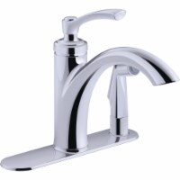 Kohler Linwood 1-Handle Lever Kitchen Faucet with Integrated Spray, Chrome