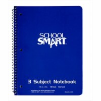 School Smart 086766 Sulphite 3-Hole Punched Non-Perforated Spiralbound Notebook - 1 Subject-