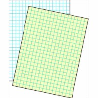 School Smart 085476 Cross-Section Ruled Drawing Paper- White - 1 In. Ruled