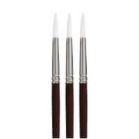 SAX 1567537 True Flow Optimum White Taklon Long Round Brush, Size 6 - Pack of 3