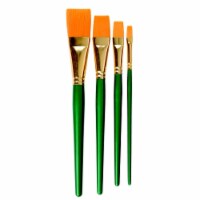 SAX 1567547 True Flow Optimum White Taklon Short Flat Brush, Size 1 - Pack of 3