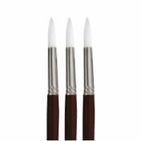 SAX 1567549 True Flow Optimum White Taklon Short Handle Round Brush, Size 12 - Pack of 3